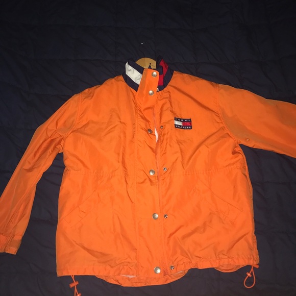 tommy hilfiger windbreaker orange